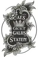 The inscription in Latin style "Caesarem Decet Stantem Mori", which is encircled by the crown of Gaius Julius Caesar tattoo design idea