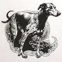 greyhound tattoo design idea