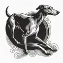 greyhound tattoo design idea
