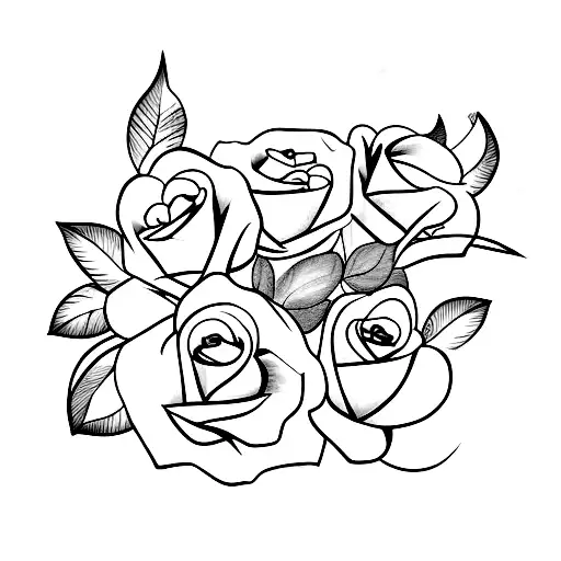 a dark tower surrounded with roses tattoo design idea
