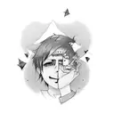 stay happy not crappy life's a bitch don't quit ~Johnnie Guilbert  words tattoo design idea