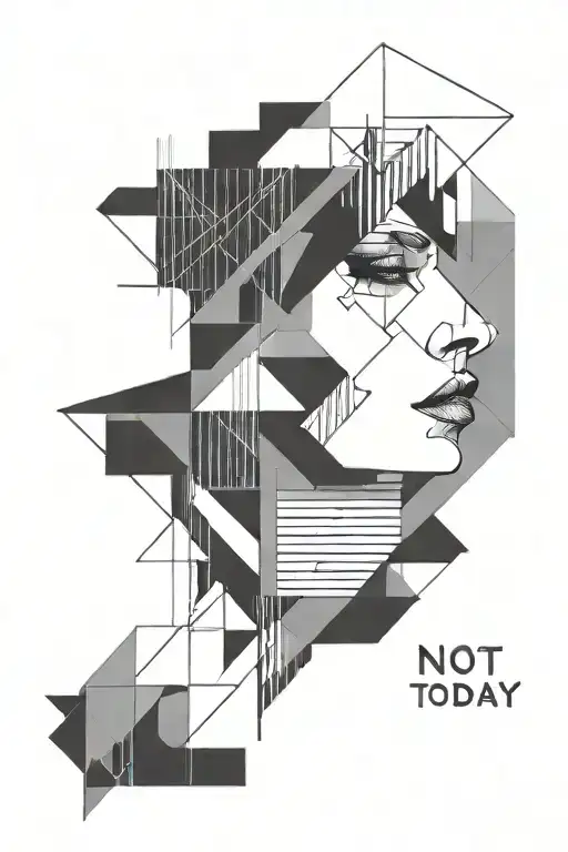 not today written vertically tattoo design idea