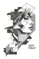 not today written vertically tattoo design idea