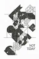 not today written vertically tattoo design idea