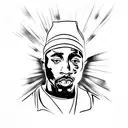 2pac  tattoo design idea