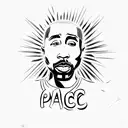 2pac  tattoo design idea