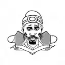 2pac  tattoo design idea