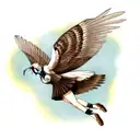 eagle with butterfly wings tattoo design idea