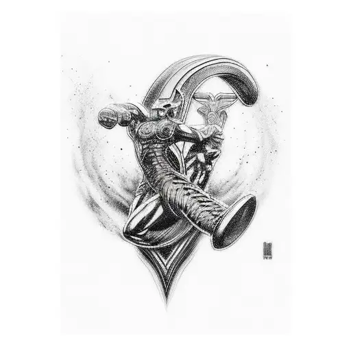 loki con thor para el brazo tattoo design idea
