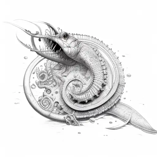 marine animal sleeve tattoo design idea