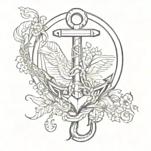 Florida and anchor tattoo tattoo design idea