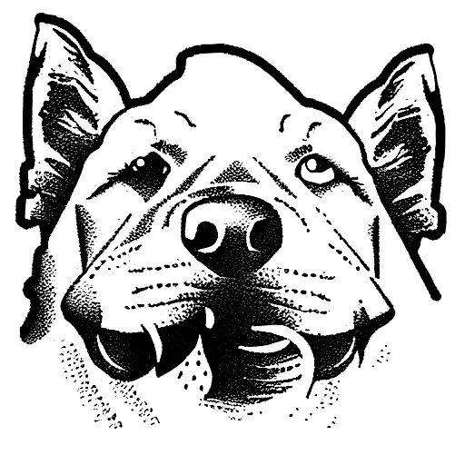 Alf eat cat in sandwich but Alf is cocker spaniel tattoo design idea