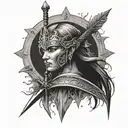 messmer elden ring spear tattoo design idea