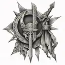 messmer elden ring spear tattoo design idea