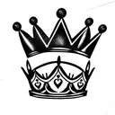 broken crown tattoo design idea
