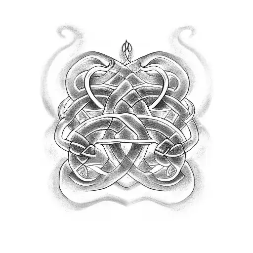Celtic snakes  tattoo design idea