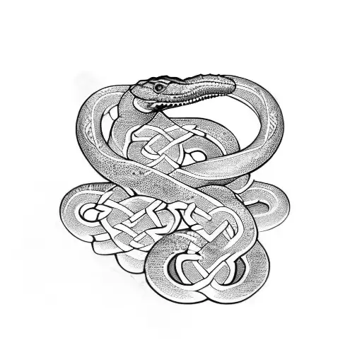 Celtic snakes  tattoo design idea