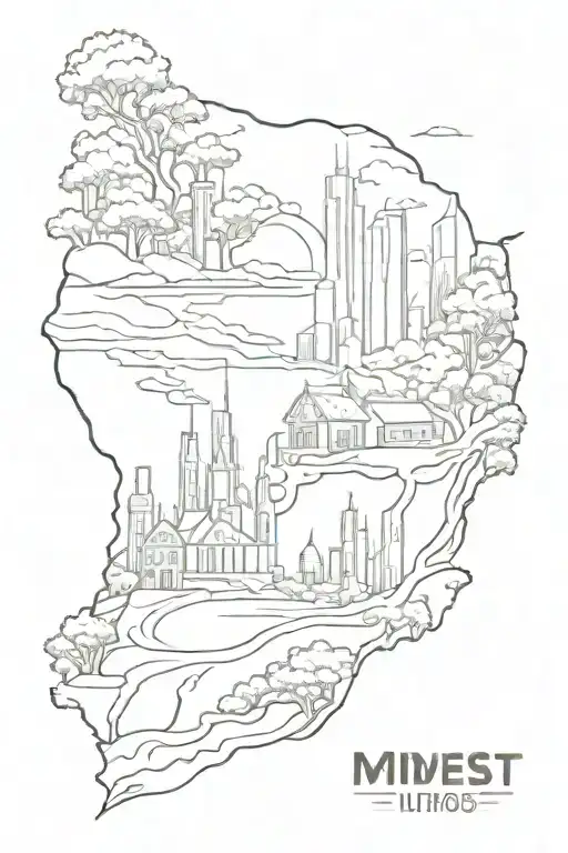 midwest  illinois ohio tattoo design idea