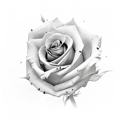Roses with a name and birthday tattoo design idea