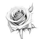 Roses with a name and birthday tattoo design idea