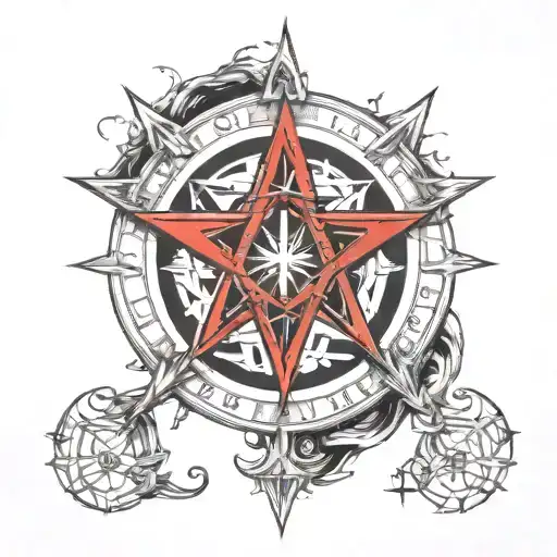 Tattoo depicting the sigil of Lucifer tattoo design idea