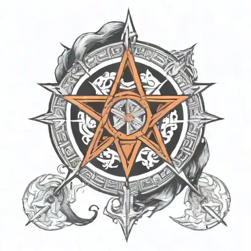Tattoo depicting the sigil of Lucifer tattoo design idea