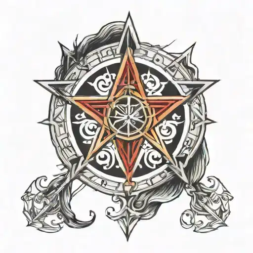 Tattoo depicting the sigil of Lucifer tattoo design idea