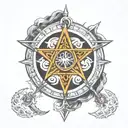 Tattoo depicting the sigil of Lucifer tattoo design idea