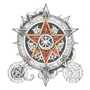 Tattoo depicting the sigil of Lucifer tattoo design idea