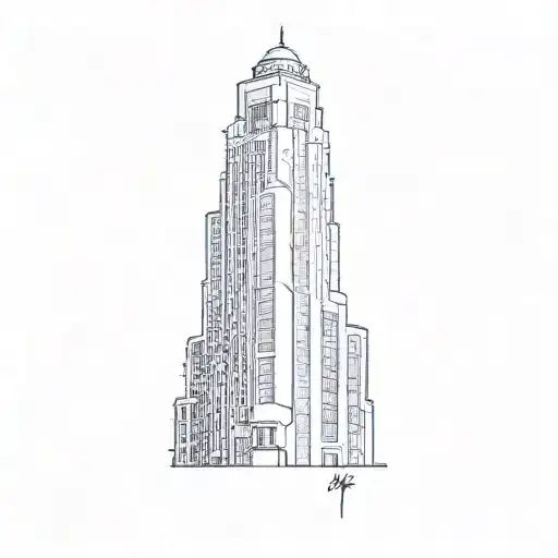 a skyscraper tattoo design idea