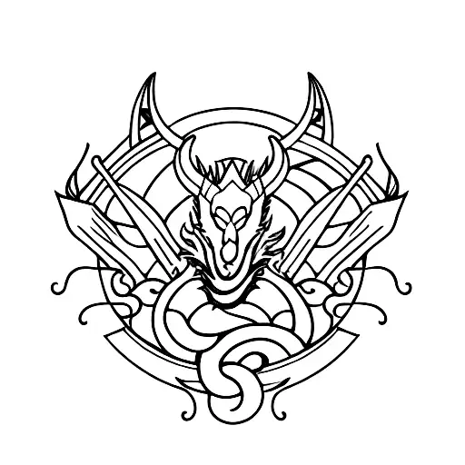 dragon boat, badminton, capricorn tattoo design idea