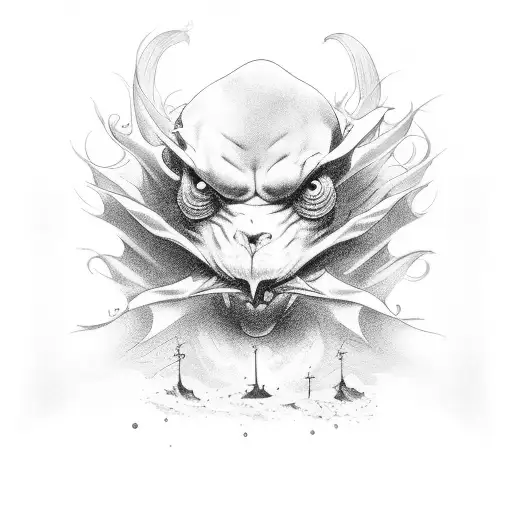 edgar allen poe theme tattoo design idea