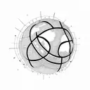 a basketball being a earth globe spinning tattoo design idea