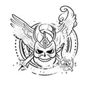 The balance between angelic good and demoniac evil self confidence and survival &nbsp;tattoo tattoo design idea