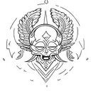 The balance between angelic good and demoniac evil self confidence and survival &nbsp;tattoo tattoo design idea