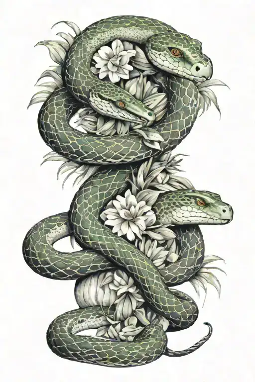 snakes sleeve tatto with reptiles and parrots mixed in  tattoo design idea
