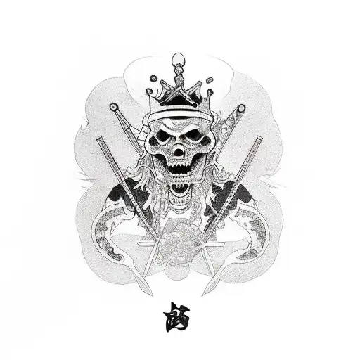 the dead anarchist, the king and the Jester tattoo design idea