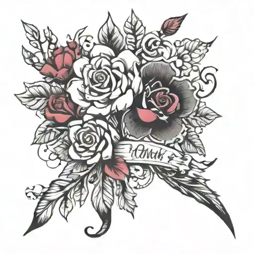 my moms birthday date tattoo design idea