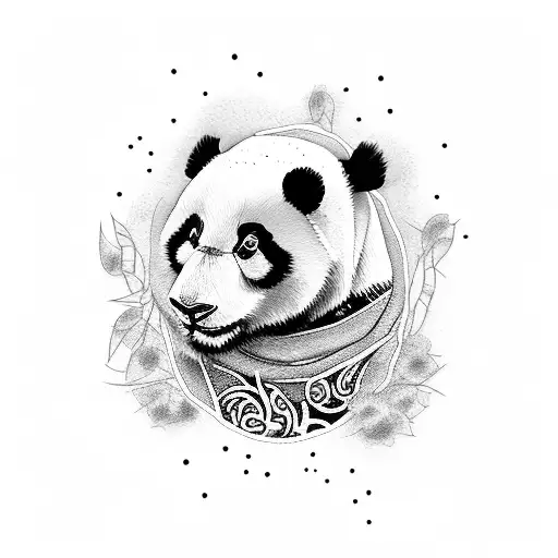 Panda tattoo design idea