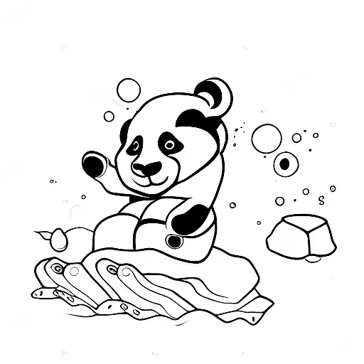 Panda tattoo design idea