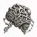 brain , neural network tattoo design idea