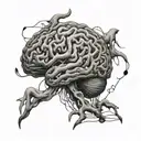 brain , neural network tattoo design idea