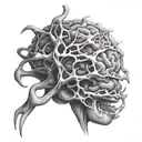 brain , neural network tattoo design idea