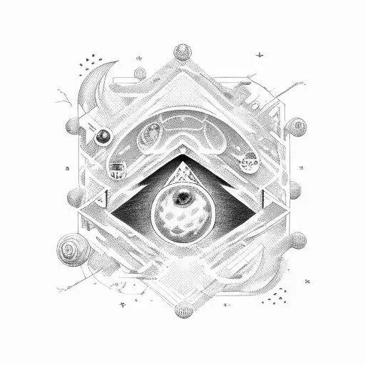 black hole, astronaut, void tattoo design idea