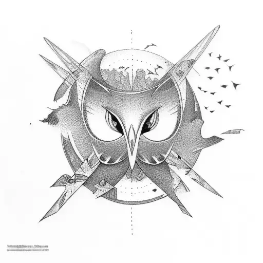 black small Birds Going around Forearm  tattoo design idea