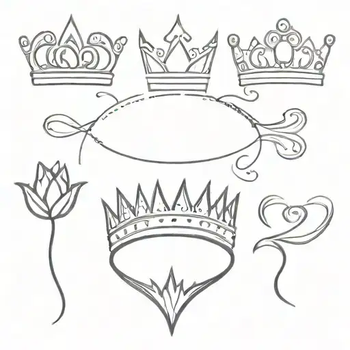 wear heartache like a crown tattoo design idea