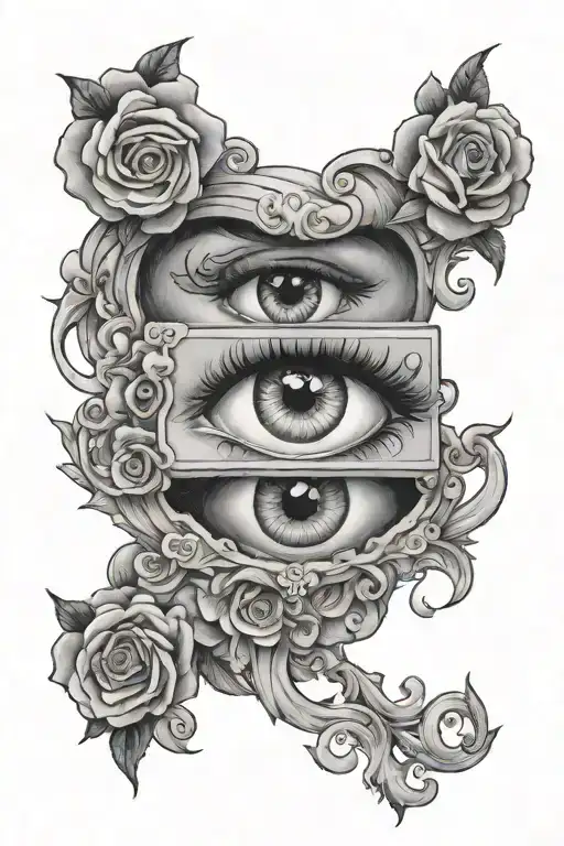 four eye melanie martinez portals inspired tattoo design idea