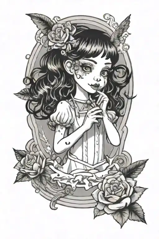 new melanie martinez portals inspired tattoo design idea