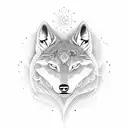 Yin and Yang wolves tattoo design idea