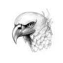 SCARY VULTURE ON STOOP tattoo design idea